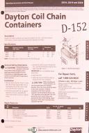 Dayton-Dayton Coil Chain Containers, English-Espanol-Francais, Operation & Parts Manual-2Z618-2Z619-2Z620-01